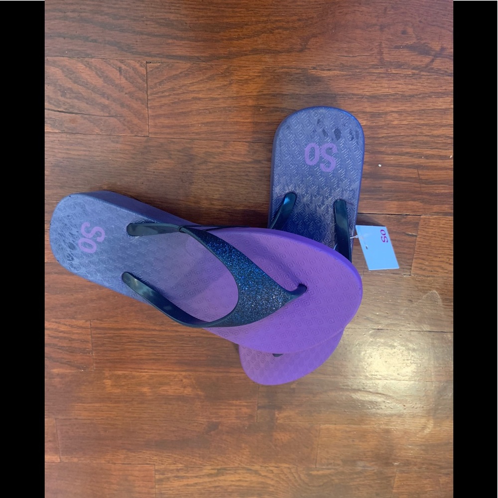 Flip flops Ombre hooded Glitter wedge - Picture 1 of 6